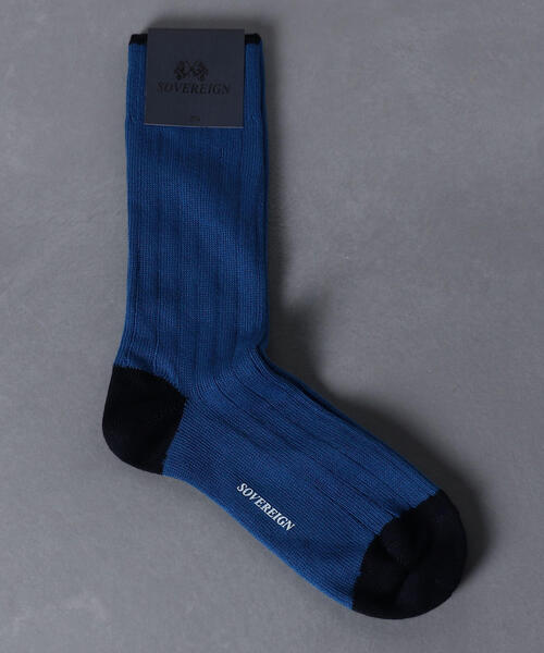UNITED ARROWS（ユナイテッドアローズ）の「SZZI LNG RIB CNT（ソックス/靴下・メンズ・ダークグリーン/ロイヤルブルー/ネイビー/レッド/ホワイト/グレー・10h）」の6枚目の写真
