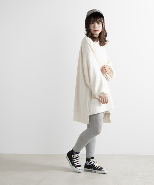 WEGO（ウィゴー）の「WEGO/ワイドルーズスウェットワンピース（ワンピース・レディース・ブラック/ベージュ/オフホワイト・FREE）」の15枚目の写真