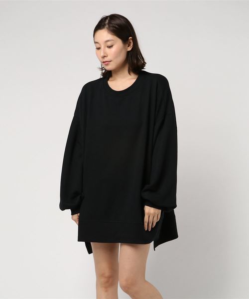 WEGO（ウィゴー）の「WEGO/ワイドルーズスウェットワンピース（ワンピース・レディース・ブラック/ベージュ/オフホワイト・FREE）」の8枚目の写真