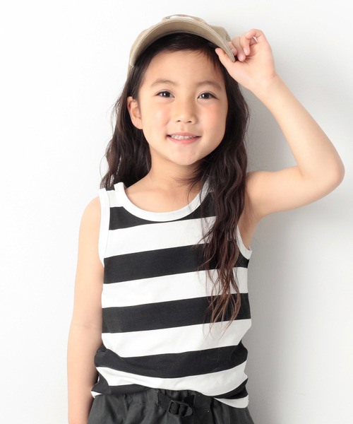 devirock（デビロック）の「総柄タンクトップ（タンクトップ・キッズ・ブラウン系その他/ホワイト系その他/ブラック系その他/グリーン系その他2/ブラック系その他3/グリーン系その他/ブラック系その他2・130cm/120cm/110cm/100cm/140cm/150cm/160cm）」の2枚目の写真