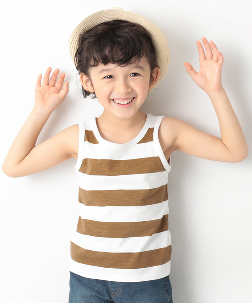 devirock（デビロック）の「総柄タンクトップ（タンクトップ・キッズ・ブラウン系その他/ホワイト系その他/ブラック系その他/グリーン系その他2/ブラック系その他3/グリーン系その他/ブラック系その他2・130cm/120cm/110cm/100cm/140cm/150cm/160cm）」の5枚目の写真