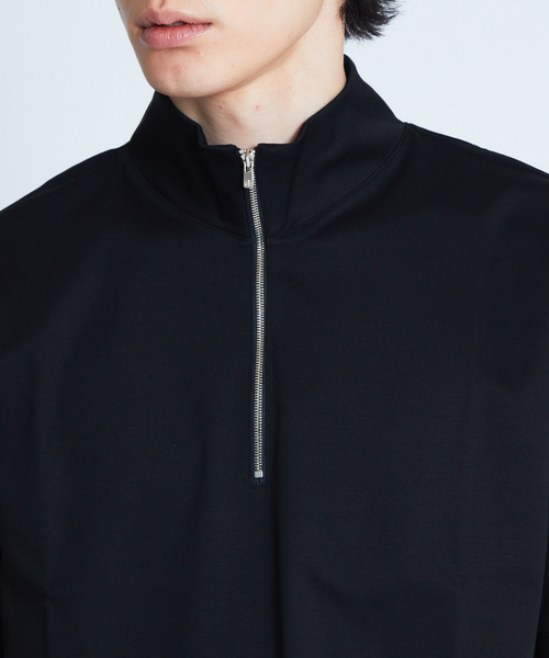 ABAHOUSE（アバハウス）の「コンパクトスムースハーフジップTシャツ（Tシャツ/カットソー・メンズ・ホワイト/ブラック/ブラウン/カーキ・44/46/48）」の14枚目の写真