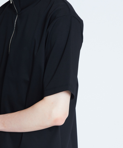 ABAHOUSE（アバハウス）の「コンパクトスムースハーフジップTシャツ（Tシャツ/カットソー・メンズ・ホワイト/ブラック/ブラウン/カーキ・44/46/48）」の13枚目の写真