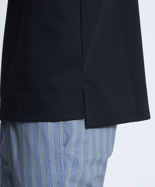 ABAHOUSE（アバハウス）の「コンパクトスムースハーフジップTシャツ（Tシャツ/カットソー・メンズ・ホワイト/ブラック/ブラウン/カーキ・44/46/48）」の11枚目の写真