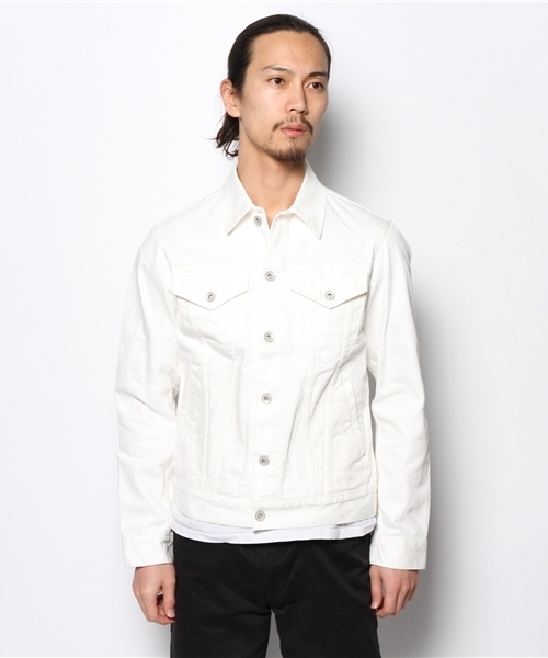 green label relaxing(グリーンレーベルリラクシング)の「WHITE DNM 3RD/TYPE ジャケット ◆(デニムジャケット・メンズ・ホワイト・LARGE/SMALL/MEDIUM)」の3枚目の写真