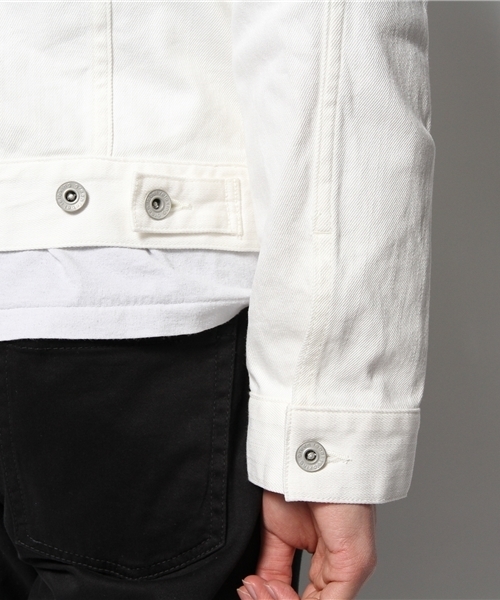 green label relaxing(グリーンレーベルリラクシング)の「WHITE DNM 3RD/TYPE ジャケット ◆(デニムジャケット・メンズ・ホワイト・LARGE/SMALL/MEDIUM)」の8枚目の写真