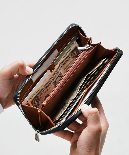 MURA（ムラ）の「ラウンドファスナー コードバン調/カーボン レザー 長財布（財布・メンズ・ブラック/ダークブラウン/ネイビー/ブラック系その他/ブルー系その他/キャメル/ワイン/グリーン・FREE）」の20枚目の写真