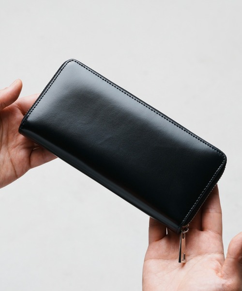 MURA（ムラ）の「ラウンドファスナー コードバン調/カーボン レザー 長財布（財布・メンズ・ブラック/ダークブラウン/ネイビー/ブラック系その他/ブルー系その他/キャメル/ワイン/グリーン・FREE）」の9枚目の写真