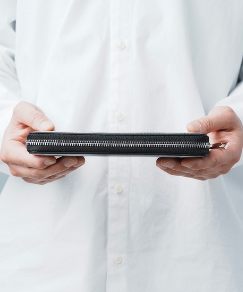 MURA（ムラ）の「ラウンドファスナー コードバン調/カーボン レザー 長財布（財布・メンズ・ブラック/ダークブラウン/ネイビー/ブラック系その他/ブルー系その他/キャメル/ワイン/グリーン・FREE）」の10枚目の写真