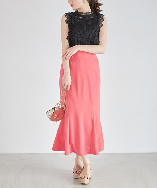 tocco closet（トッコ　クローゼット）の「総レースノースリーブトップス（シャツ/ブラウス・レディース・グレー/ブラック/オフホワイト/ベージュ/ネイビー/ピンクベージュ・M）」の18枚目の写真