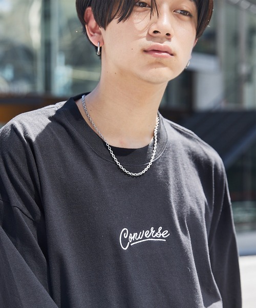 CONVERSE（コンバース）の「CONVERSE/コンバース 別注 ビッグシルエットデザインアソート 長袖カットソー（Tシャツ/カットソー・メンズ・ホワイト/ブラック/ベージュ/ネイビー/ボルドー/杢グレー/チャコール/ダークグリーン/サンドベージュ/ブラック系その他2/グレー系その他/ホワイト系その他3/ブラック系その他3/ブラック系その他/グレー系その他2/グレイッシュベージュ/ベージュ系その他3/ホワイト系その他/グリーン系その他2/ホワイト系その他2/ベージュ系その他/グリーン系その他3/グレー系その他3/ベージュ系その他2/グリーン系その他/グリーン系その他4・FREE）」の6枚目の写真