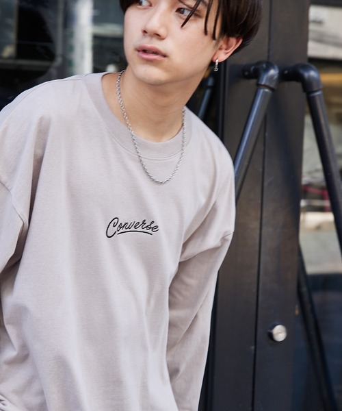 CONVERSE（コンバース）の「CONVERSE/コンバース 別注 ビッグシルエットデザインアソート 長袖カットソー（Tシャツ/カットソー・メンズ・ホワイト/ブラック/ベージュ/ネイビー/ボルドー/杢グレー/チャコール/ダークグリーン/サンドベージュ/ブラック系その他2/グレー系その他/ホワイト系その他3/ブラック系その他3/ブラック系その他/グレー系その他2/グレイッシュベージュ/ベージュ系その他3/ホワイト系その他/グリーン系その他2/ホワイト系その他2/ベージュ系その他/グリーン系その他3/グレー系その他3/ベージュ系その他2/グリーン系その他/グリーン系その他4・FREE）」の16枚目の写真