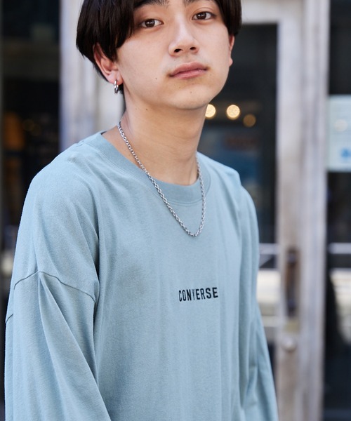 CONVERSE（コンバース）の「CONVERSE/コンバース 別注 ビッグシルエットデザインアソート 長袖カットソー（Tシャツ/カットソー・メンズ・ホワイト/ブラック/ベージュ/ネイビー/ボルドー/杢グレー/チャコール/ダークグリーン/サンドベージュ/ブラック系その他2/グレー系その他/ホワイト系その他3/ブラック系その他3/ブラック系その他/グレー系その他2/グレイッシュベージュ/ベージュ系その他3/ホワイト系その他/グリーン系その他2/ホワイト系その他2/ベージュ系その他/グリーン系その他3/グレー系その他3/ベージュ系その他2/グリーン系その他/グリーン系その他4・FREE）」の21枚目の写真