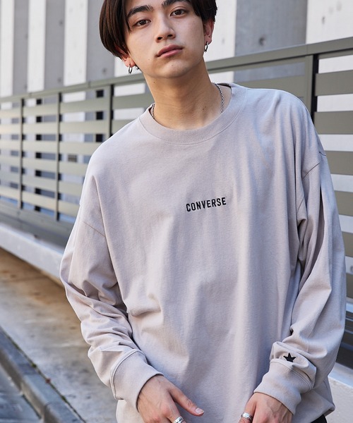 CONVERSE（コンバース）の「CONVERSE/コンバース 別注 ビッグシルエットデザインアソート 長袖カットソー（Tシャツ/カットソー・メンズ・ホワイト/ブラック/ベージュ/ネイビー/ボルドー/杢グレー/チャコール/ダークグリーン/サンドベージュ/ブラック系その他2/グレー系その他/ホワイト系その他3/ブラック系その他3/ブラック系その他/グレー系その他2/グレイッシュベージュ/ベージュ系その他3/ホワイト系その他/グリーン系その他2/ホワイト系その他2/ベージュ系その他/グリーン系その他3/グレー系その他3/ベージュ系その他2/グリーン系その他/グリーン系その他4・FREE）」の17枚目の写真