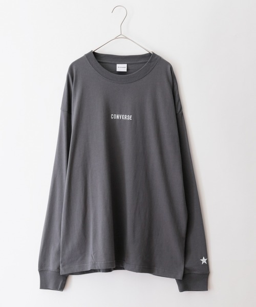 CONVERSE（コンバース）の「CONVERSE/コンバース 別注 ビッグシルエットデザインアソート 長袖カットソー（Tシャツ/カットソー・メンズ・ホワイト/ブラック/ベージュ/ネイビー/ボルドー/杢グレー/チャコール/ダークグリーン/サンドベージュ/ブラック系その他2/グレー系その他/ホワイト系その他3/ブラック系その他3/ブラック系その他/グレー系その他2/グレイッシュベージュ/ベージュ系その他3/ホワイト系その他/グリーン系その他2/ホワイト系その他2/ベージュ系その他/グリーン系その他3/グレー系その他3/ベージュ系その他2/グリーン系その他/グリーン系その他4・FREE）」の11枚目の写真