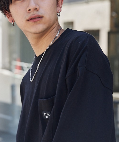 CONVERSE（コンバース）の「CONVERSE/コンバース 別注 ビッグシルエットデザインアソート 長袖カットソー（Tシャツ/カットソー・メンズ・ホワイト/ブラック/ベージュ/ネイビー/ボルドー/杢グレー/チャコール/ダークグリーン/サンドベージュ/ブラック系その他2/グレー系その他/ホワイト系その他3/ブラック系その他3/ブラック系その他/グレー系その他2/グレイッシュベージュ/ベージュ系その他3/ホワイト系その他/グリーン系その他2/ホワイト系その他2/ベージュ系その他/グリーン系その他3/グレー系その他3/ベージュ系その他2/グリーン系その他/グリーン系その他4・FREE）」の7枚目の写真