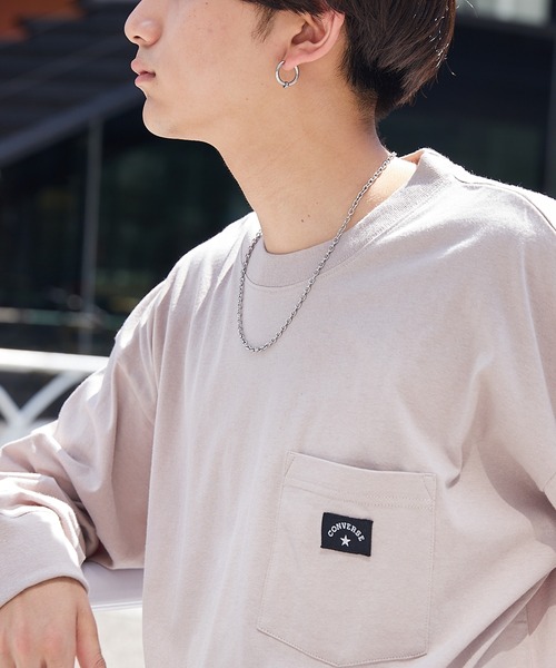 CONVERSE（コンバース）の「CONVERSE/コンバース 別注 ビッグシルエットデザインアソート 長袖カットソー（Tシャツ/カットソー・メンズ・ホワイト/ブラック/ベージュ/ネイビー/ボルドー/杢グレー/チャコール/ダークグリーン/サンドベージュ/ブラック系その他2/グレー系その他/ホワイト系その他3/ブラック系その他3/ブラック系その他/グレー系その他2/グレイッシュベージュ/ベージュ系その他3/ホワイト系その他/グリーン系その他2/ホワイト系その他2/ベージュ系その他/グリーン系その他3/グレー系その他3/ベージュ系その他2/グリーン系その他/グリーン系その他4・FREE）」の18枚目の写真