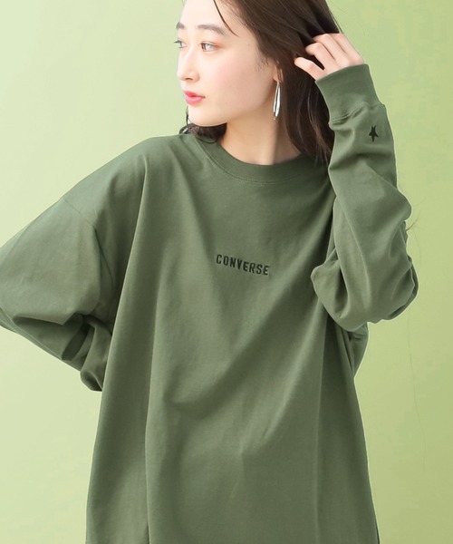 CONVERSE（コンバース）の「CONVERSE/コンバース 別注 ビッグシルエットデザインアソート 長袖カットソー（Tシャツ/カットソー・メンズ・ホワイト/ブラック/ベージュ/ネイビー/ボルドー/杢グレー/チャコール/ダークグリーン/サンドベージュ/ブラック系その他2/グレー系その他/ホワイト系その他3/ブラック系その他3/ブラック系その他/グレー系その他2/グレイッシュベージュ/ベージュ系その他3/ホワイト系その他/グリーン系その他2/ホワイト系その他2/ベージュ系その他/グリーン系その他3/グレー系その他3/ベージュ系その他2/グリーン系その他/グリーン系その他4・FREE）」の20枚目の写真