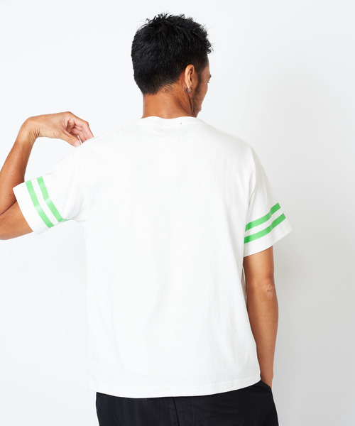 BUCCA 44(ブッカフォーティーフォー)の「【BUCCA 44】ネオンカラーナンバリングT(Tシャツ/カットソー・メンズ・グリーン/オレンジ・LARGE/MEDIUM/X-LARGE/XX-LARGE/XXX-LARGE)」の8枚目の写真