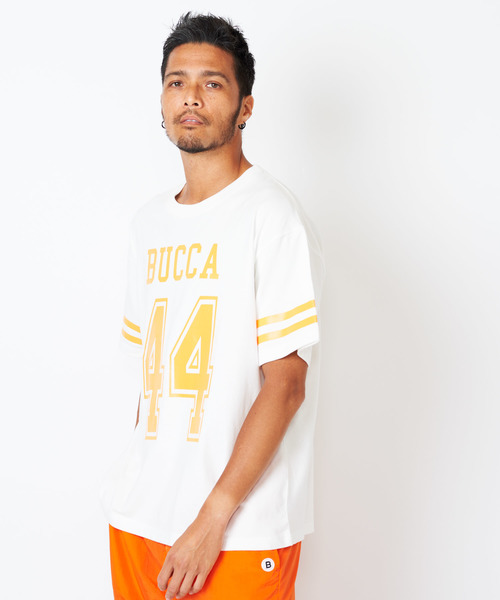 BUCCA 44(ブッカフォーティーフォー)の「【BUCCA 44】ネオンカラーナンバリングT(Tシャツ/カットソー・メンズ・グリーン/オレンジ・LARGE/MEDIUM/X-LARGE/XX-LARGE/XXX-LARGE)」の7枚目の写真