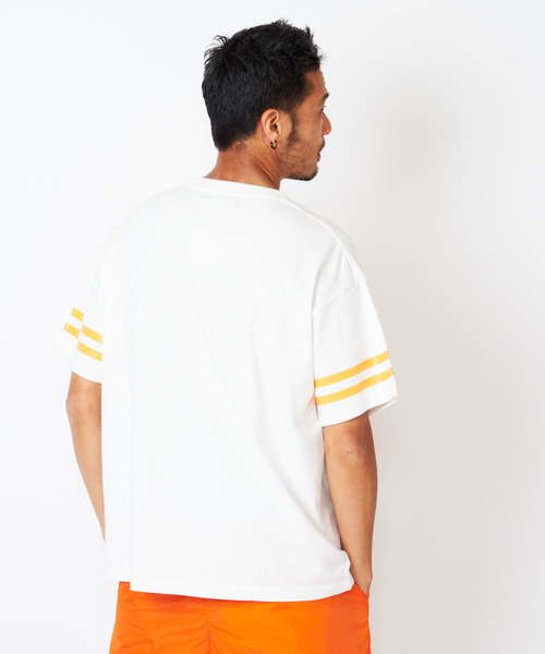 BUCCA 44(ブッカフォーティーフォー)の「【BUCCA 44】ネオンカラーナンバリングT(Tシャツ/カットソー・メンズ・グリーン/オレンジ・LARGE/MEDIUM/X-LARGE/XX-LARGE/XXX-LARGE)」の6枚目の写真