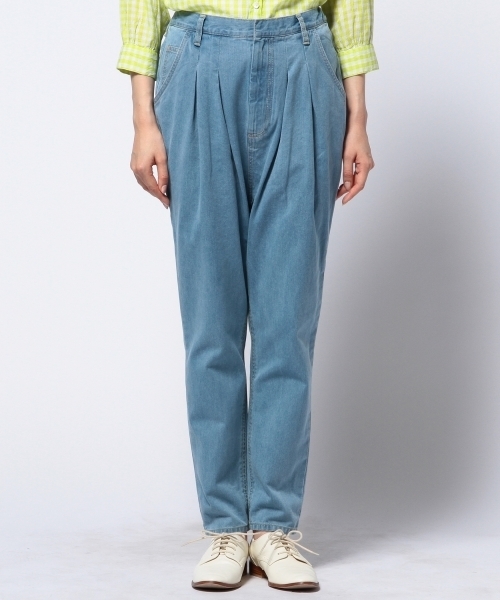 Another Edition（アナザーエディション）の「AE DNM TUCK PT # ◆（デニムパンツ・レディース・ライトブルー/コバルトブルー・SMALL/MEDIUM）」の4枚目の写真