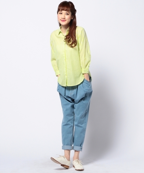 Another Edition（アナザーエディション）の「AE DNM TUCK PT # ◆（デニムパンツ・レディース・ライトブルー/コバルトブルー・SMALL/MEDIUM）」の10枚目の写真