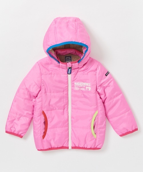 RUGGEDWORKS（ラゲッドワークス）の「ガールズ無地裏ボア中綿フリースジャケット（その他アウター・キッズ・サックスブルー/ピンク・80ｃｍ/110cm/100cm/120cm/130cm/140cm/90㎝）」の13枚目の写真