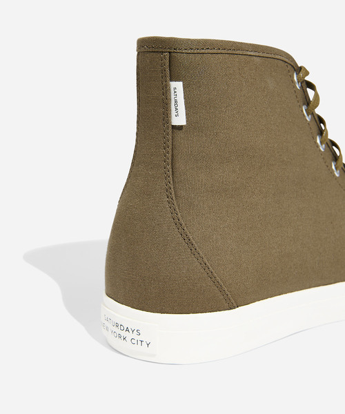 Saturdays NYC（サタデーズ ニューヨークシティ ）の「Mike High Canvas Sneaker（スニーカー・メンズ・ブラック/オリーブ/ピンク・25.0cm/26.0cm/27.0cm/28.0cm/29.0cm）」の5枚目の写真