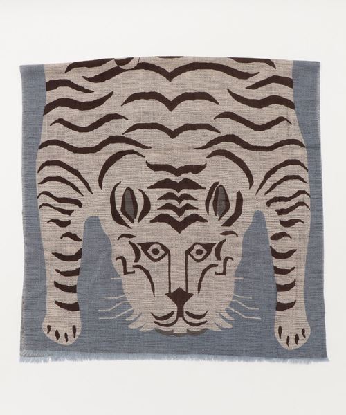 【新品】イヌイトゥーシュ ストール トラ柄 虎 綿100% 春夏 新品】イヌイトゥーシュ ストール トラ柄 虎 綿100% 春夏