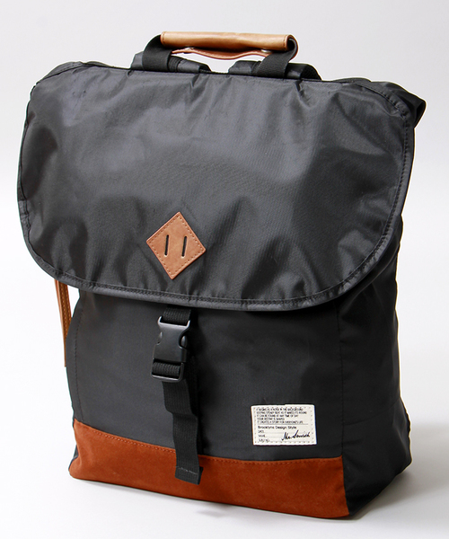 WEGO(ウィゴー)の「WEGO/フラップリュック(バックパック/リュック・メンズ・ブラック/ネイビー/その他1・FREE)」の4枚目の写真