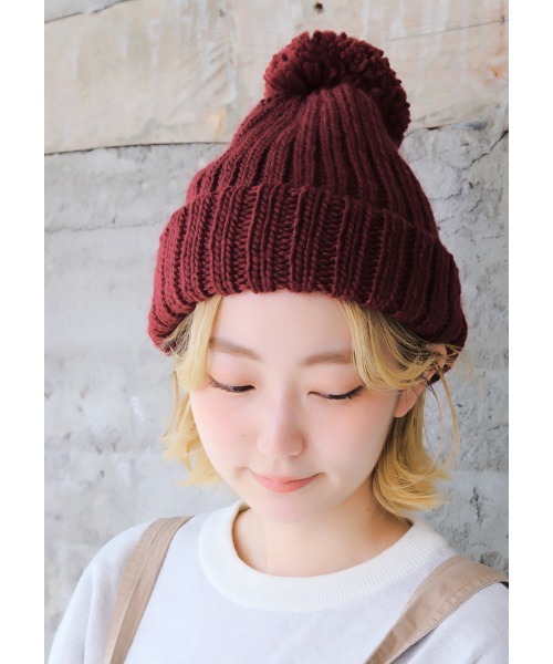セール リブ編みシンプル正ちゃん帽 ニットキャップ 帽子 ビーニー 14 イチヨンプラス のファッション