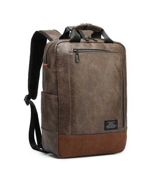 GUSCIO UOMO（グッシオ ウォーモ）の「【グッシオ ウォーモ】スクエア型リュックサック オンオフ兼用 PUレザー（バックパック/リュック・メンズ・ブラック/ネイビー/ブラウン/カーキ・FREE）」の20枚目の写真