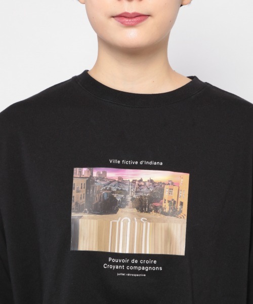 PAGEBOY（ページボーイ）の「ノスタルジックフォトロンT（Tシャツ/カットソー・レディース・ブラック/オフホワイト・FREE）」の12枚目の写真