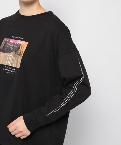 PAGEBOY（ページボーイ）の「ノスタルジックフォトロンT（Tシャツ/カットソー・レディース・ブラック/オフホワイト・FREE）」の13枚目の写真