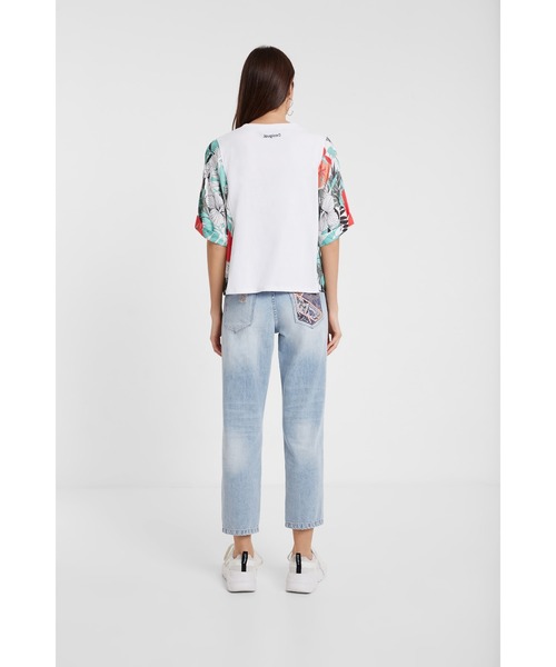 Desigual(デシグアル)の「ハワイアンスタイルTシャツ(Tシャツ/カットソー・レディース・ホワイト・2L/SS/S/M/L)」の4枚目の写真