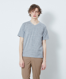 【展開店舗限定】杢スラブ半袖VネックTシャツ