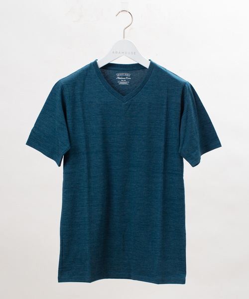 ABAHOUSE GRAY（アバハウスグレイ）の「【展開店舗限定】杢スラブ半袖VネックTシャツ（Tシャツ/カットソー・メンズ・ホワイト/ブラック/ネイビー/グレー/グリーン・46/48/50）」の4枚目の写真