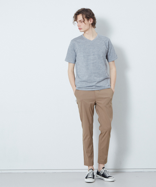 ABAHOUSE GRAY（アバハウスグレイ）の「【展開店舗限定】杢スラブ半袖VネックTシャツ（Tシャツ/カットソー・メンズ・ホワイト/ブラック/ネイビー/グレー/グリーン・46/48/50）」の12枚目の写真