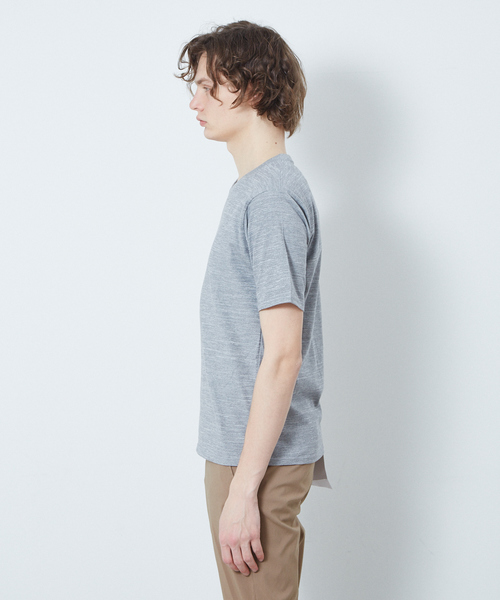 ABAHOUSE GRAY（アバハウスグレイ）の「【展開店舗限定】杢スラブ半袖VネックTシャツ（Tシャツ/カットソー・メンズ・ホワイト/ブラック/ネイビー/グレー/グリーン・46/48/50）」の16枚目の写真