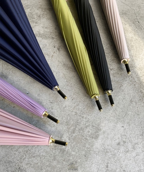 COMMON WARE（コモンウェアー）の「NT:16本骨 無地傘　長傘（長傘・レディース・ブラック/ネイビー/ブルー/グリーン/ローズ/ベージュ/ライトグリーン/パープル/ブラック系/ネイビー系/ピンクベージュ・FREE）」の21枚目の写真