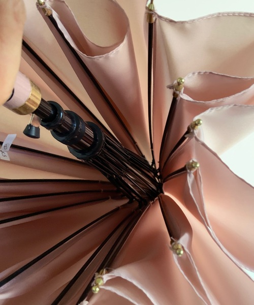 COMMON WARE（コモンウェアー）の「NT:16本骨 無地傘　長傘（長傘・レディース・ブラック/ネイビー/ブルー/グリーン/ローズ/ベージュ/ライトグリーン/パープル/ブラック系/ネイビー系/ピンクベージュ・FREE）」の12枚目の写真