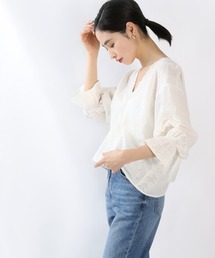 LOWRYS FARM | スカラップレースブラウス　880066(シャツ/ブラウス)