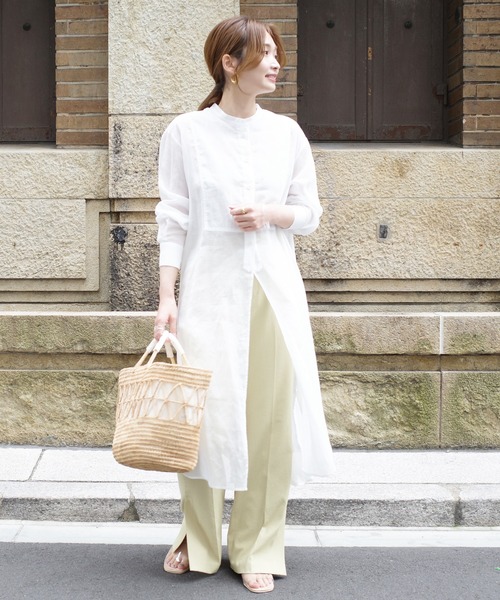 DouDou（ドゥドゥ）の「SSセミフレアパンツ3（その他パンツ・レディース・モカ/イエロー/オフホワイト・38/36）」の16枚目の写真