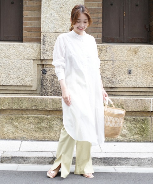 DouDou（ドゥドゥ）の「SSセミフレアパンツ3（その他パンツ・レディース・モカ/イエロー/オフホワイト・38/36）」の12枚目の写真