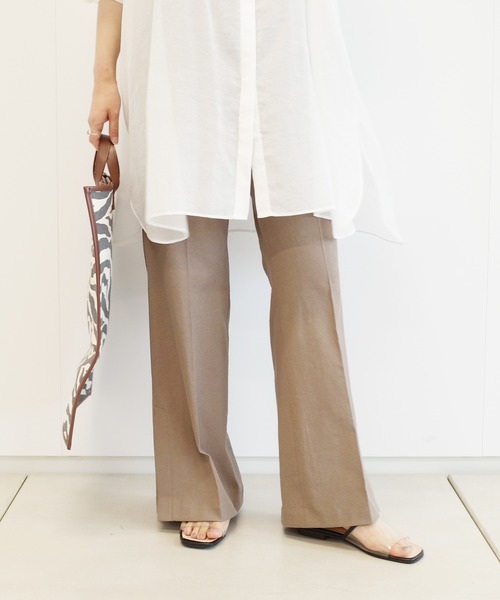 DouDou（ドゥドゥ）の「SSセミフレアパンツ3（その他パンツ・レディース・モカ/イエロー/オフホワイト・38/36）」の22枚目の写真