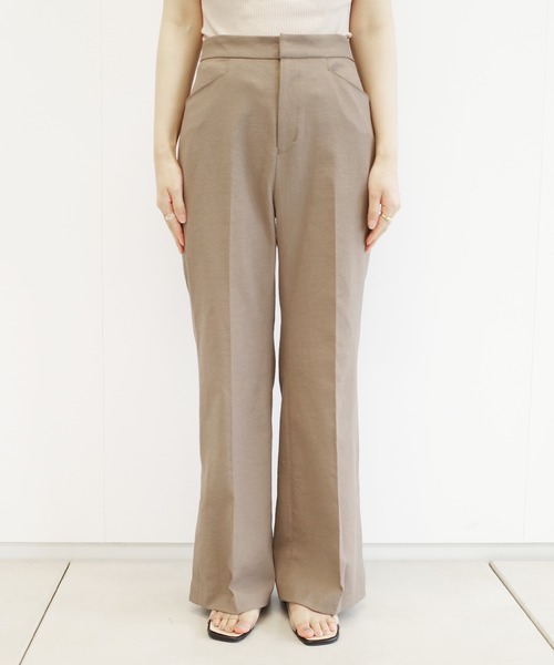 DouDou（ドゥドゥ）の「SSセミフレアパンツ3（その他パンツ・レディース・モカ/イエロー/オフホワイト・38/36）」の19枚目の写真