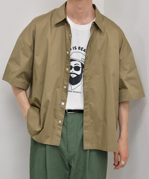 kutir（クティール）の「ドットボタンヒヨクシャツ（シャツ/ブラウス・メンズ・ライトブルー/ベージュ/ダークパープル・MEDIUM/LARGE）」の2枚目の写真