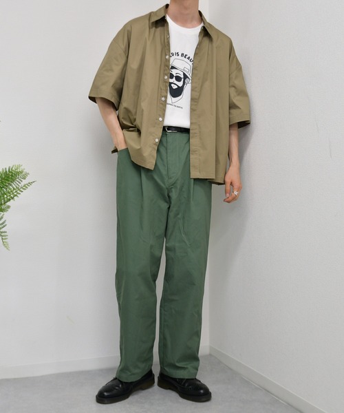 kutir（クティール）の「ドットボタンヒヨクシャツ（シャツ/ブラウス・メンズ・ライトブルー/ベージュ/ダークパープル・MEDIUM/LARGE）」の4枚目の写真