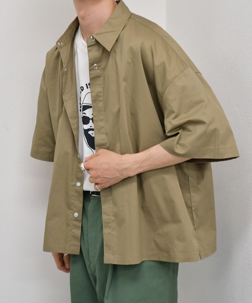 kutir（クティール）の「ドットボタンヒヨクシャツ（シャツ/ブラウス・メンズ・ライトブルー/ベージュ/ダークパープル・MEDIUM/LARGE）」の8枚目の写真